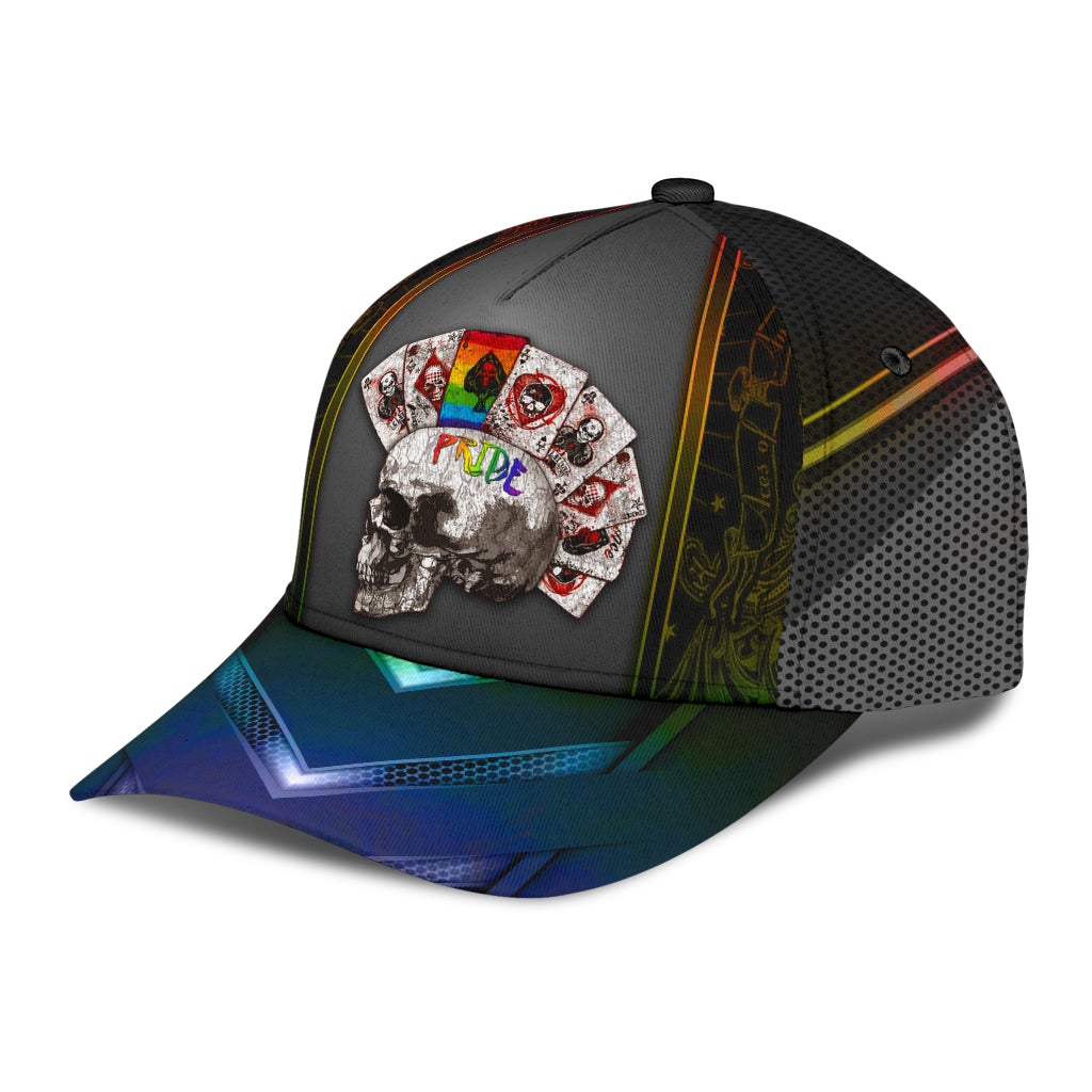 LGBT Skull Pride Classic Cap For Casual Styling Beach Days And Weekend Adventures