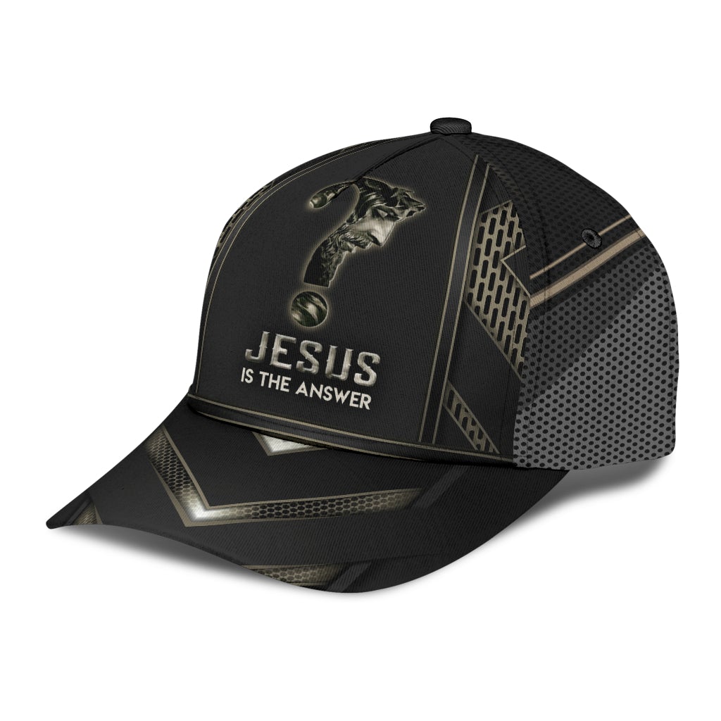 Jesus Is The Answer Faith Message Classic Cap For Casual Styling Holiday Travel And Weekend Adventures