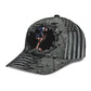Silver American Skull Metallic Classic Cap For Relaxed Daily Style Vacations And Festival Wear