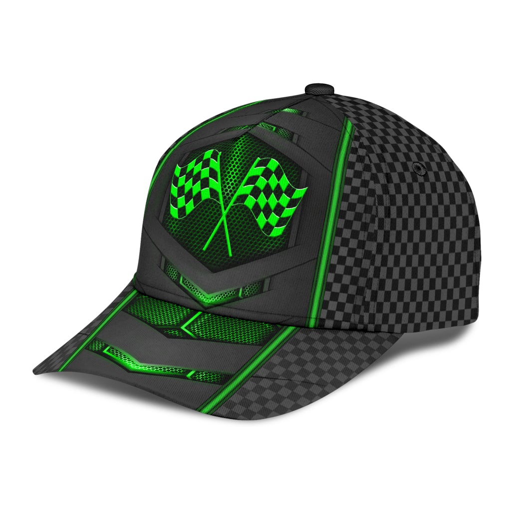 Racing Neon Carbon Pattern Classic Cap For Festivals Travel Adventures And Casual Gift Giving