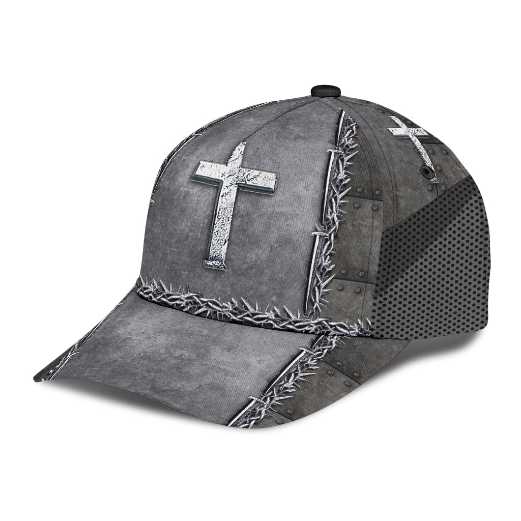 Faith Savior Silver Metal Classic Cap For Coastal Trips Outdoor Activities And Gift Giving