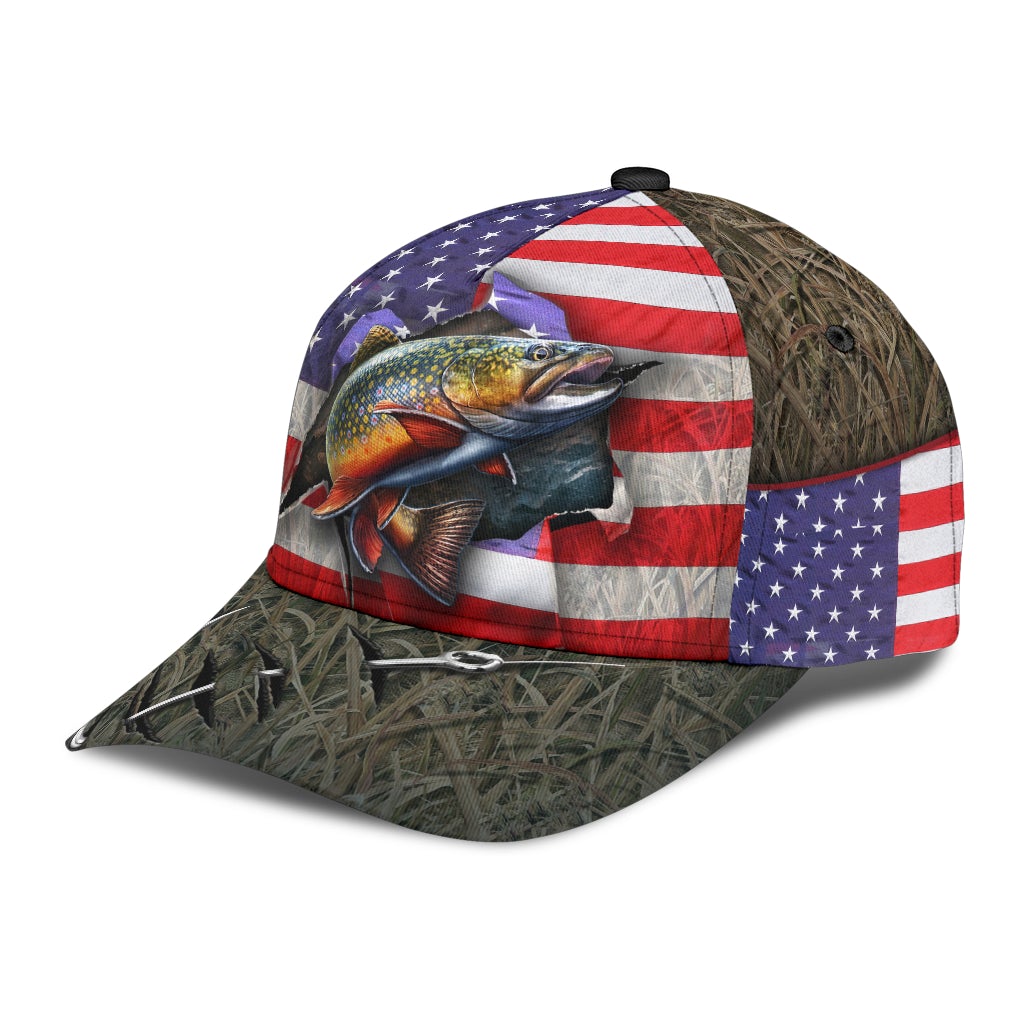 Fly Fishing American Flag Classic Cap For Festivals Holidays And Comfortable Everyday Wear
