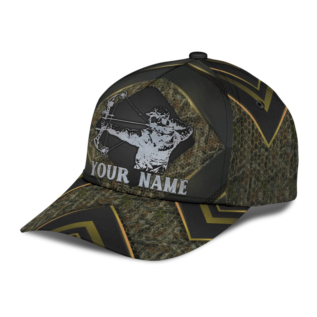 Custom Bowhunter Archery Personalized Name Classic Cap For Everyday Outfits Coastal Travel And Gift Giving