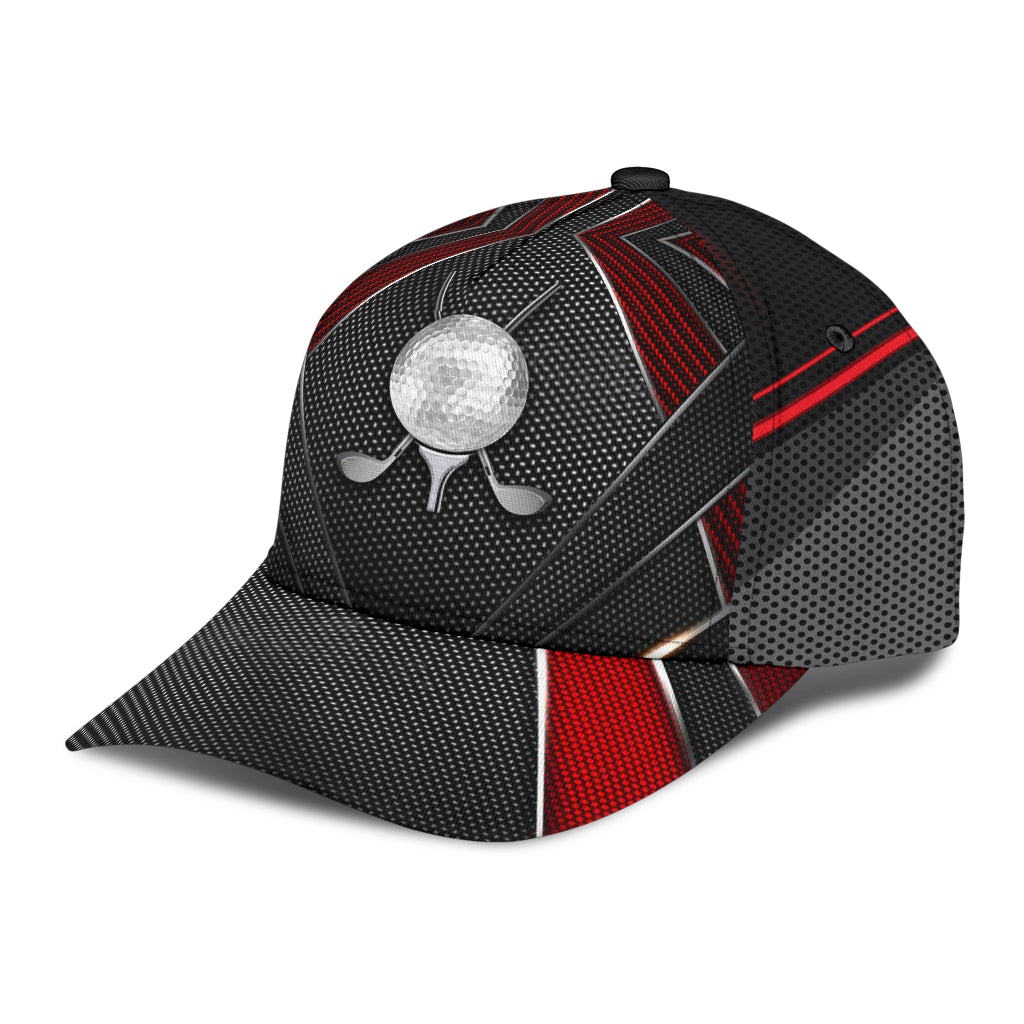 Golf Red Pattern Sport Classic Cap For Outdoor Travel Parties And Thoughtful Holiday Gifting