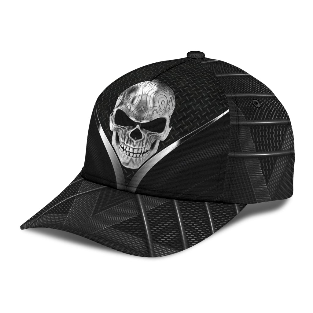 Skull Carbon Black Dark Classic Cap For Seasonal Outings Outdoor Adventures And Daily Wear