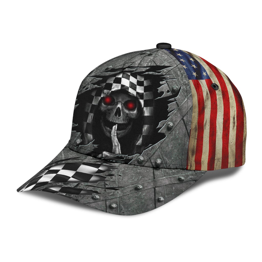 Crack Racing Skull Motorsport Classic Cap For Weekend Outings Holidays And Thoughtful Gifting