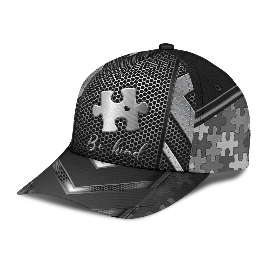 Autism Metal Pattern Awareness Classic Cap For Daily Outfits Festivals And Thoughtful Gift Giving