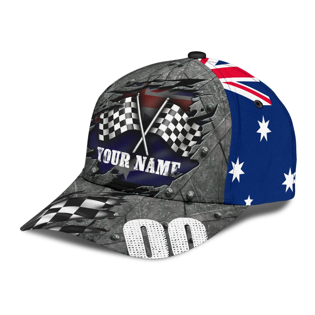 Custom Australian Crack Racing Classic Cap For Nature Lovers Travel And Casual Daily Styling