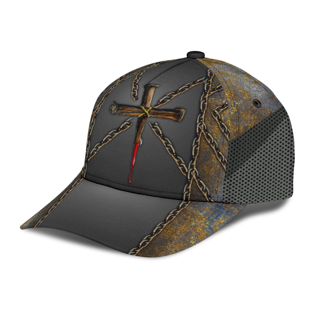 Faith Breaks Every Chain Cross Classic Cap For Beach Days Travel And Relaxed Everyday Outfits