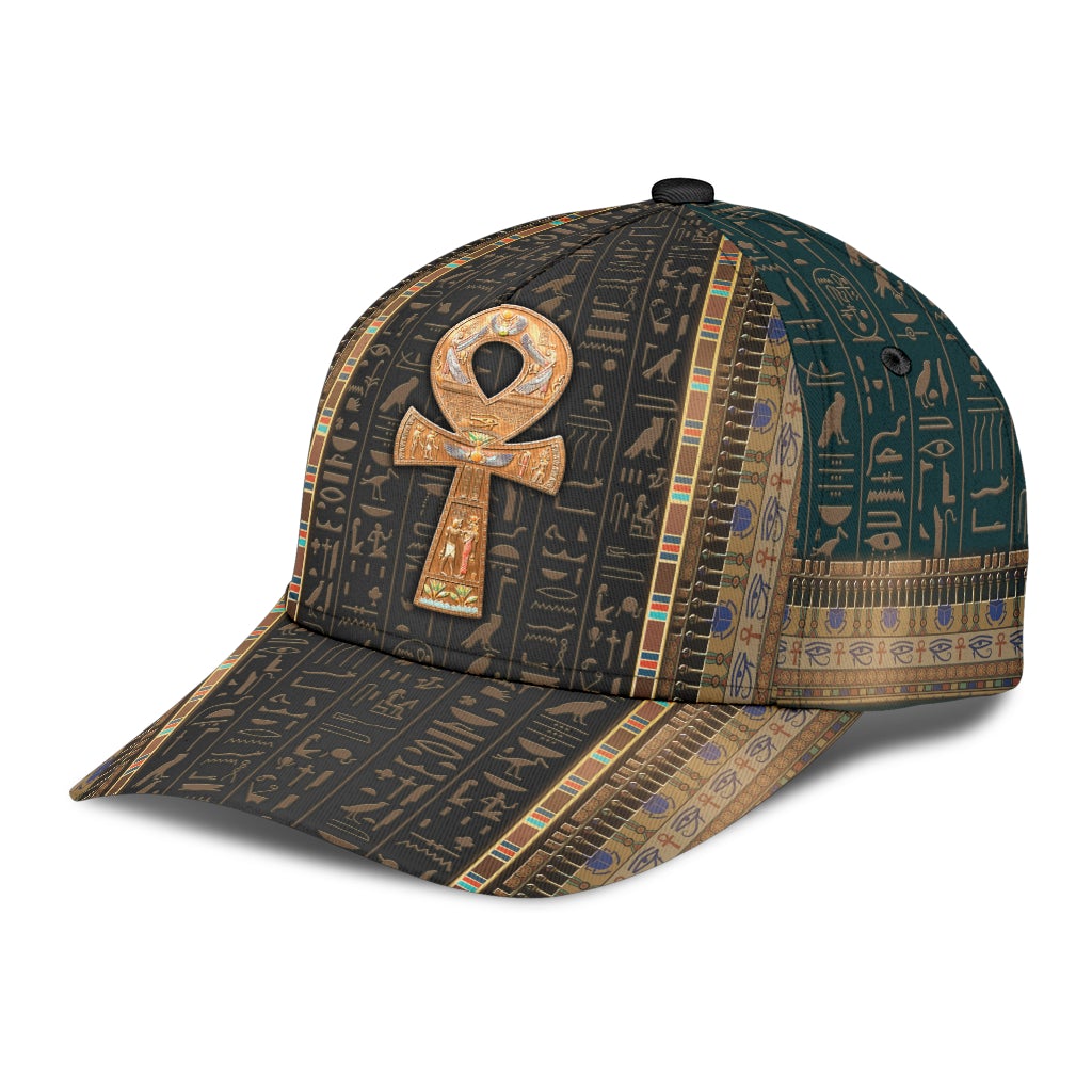 Ancient Egypt Ankh Pattern Classic Cap For Outdoor Travel Festivals And Relaxed Everyday Wear