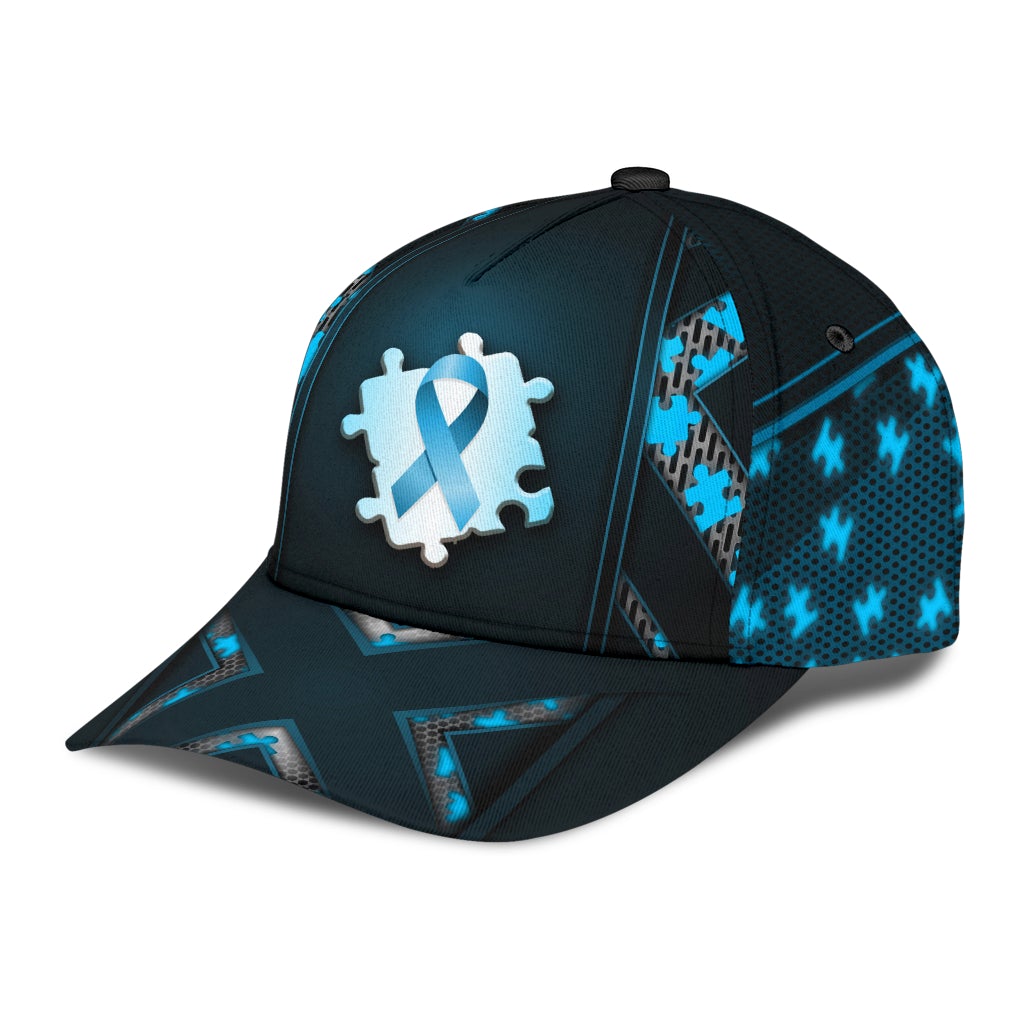 Autism Awareness Blue Support Classic Cap For Outdoor Travel Festivals And Relaxed Everyday Wear