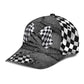 Racing Flag Crack Motorsport Classic Cap For Beach Travel Outdoor Events And Relaxed Casual Wear