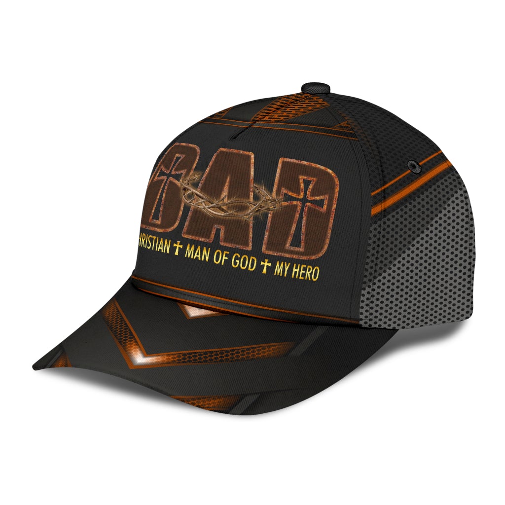 Faith Dad Man Of God Classic Cap For Everyday Wear Vacations And Seasonal Activities