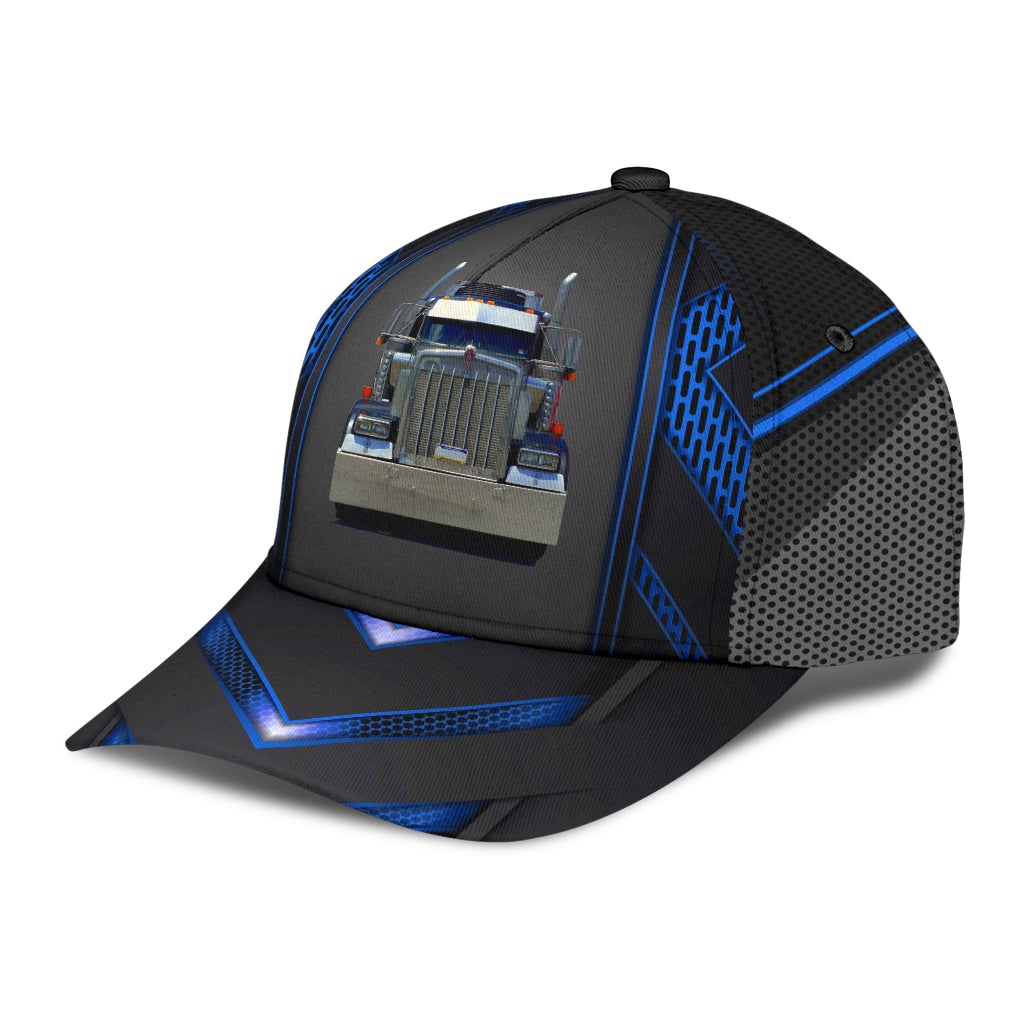 Truck Job Blue Pattern Classic Cap For Casual Adventures Parties And Seasonal Styling