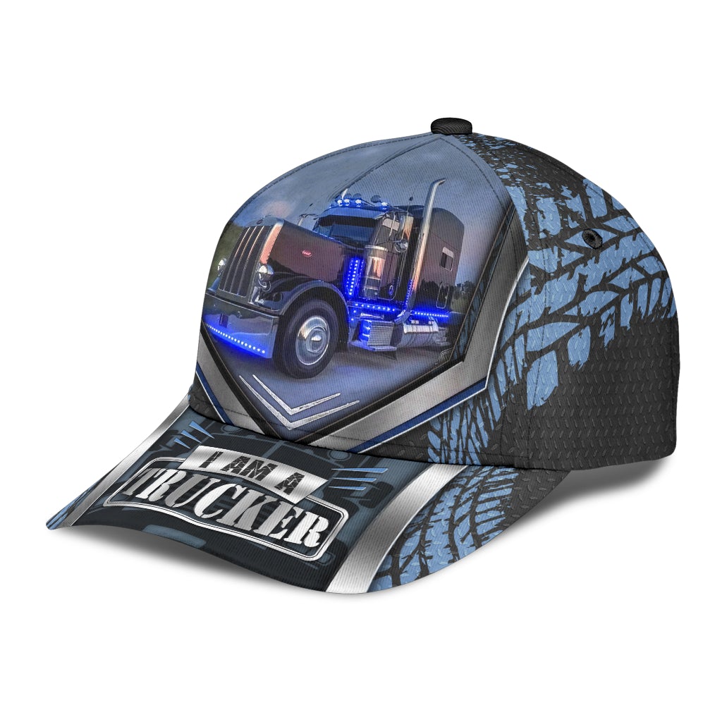 Truck Driver Lifestyle Blue Style Classic Cap For Vacation Style Outdoor Activities And Daily Comfort
