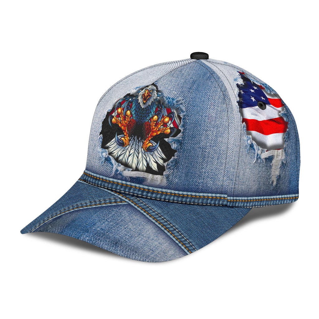 Denim American Eagle Casual Classic Cap For Festivals Holidays And Comfortable Everyday Wear