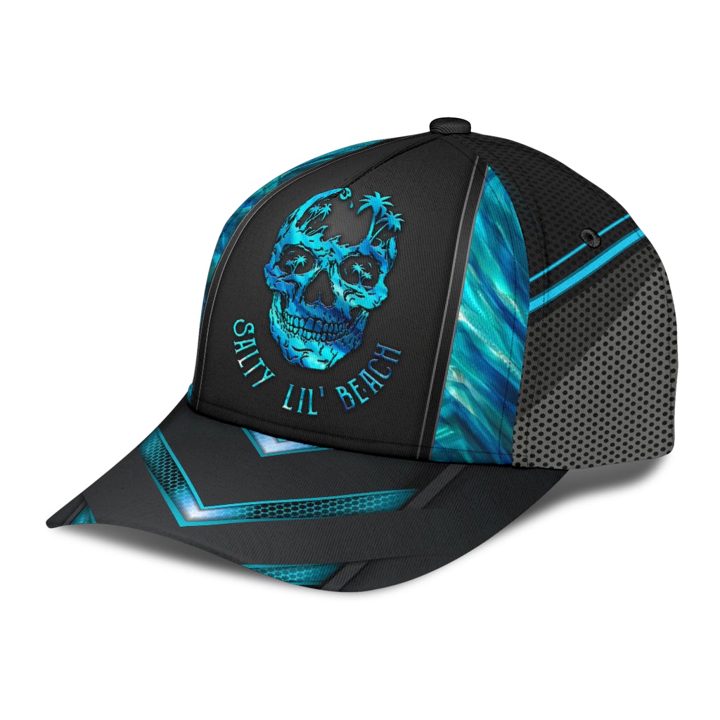 Skull Salty Beach Classic Cap For Vacations Festivals Parties And Everyday Outfits