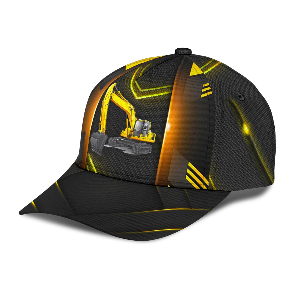 Cool Excavator Heavy Equipment Classic Cap For Beach Days Travel And Relaxed Everyday Outfits