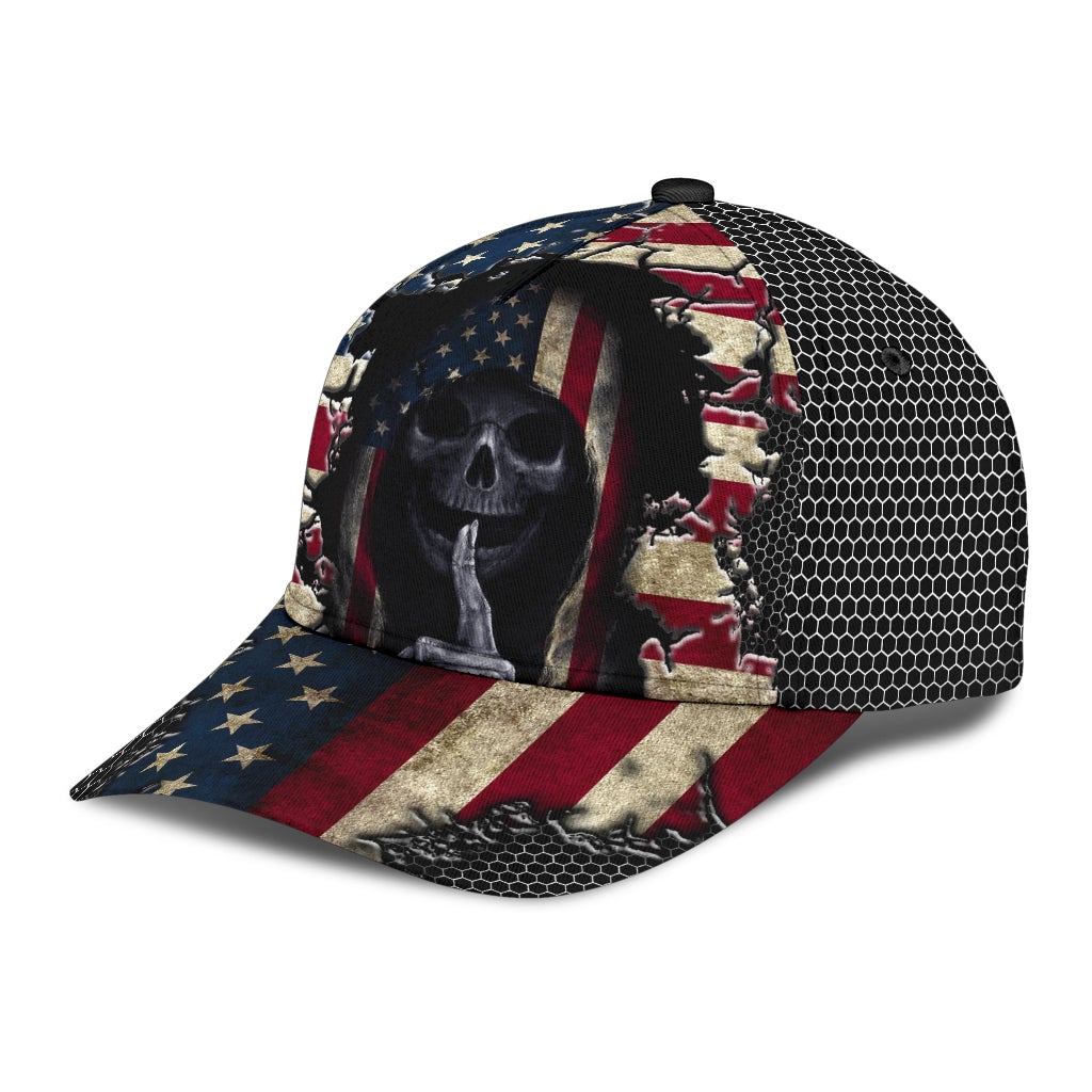 American Skull Crack Carbon Classic Cap For Festivals Vacations Outdoor Fun And Daily Comfort