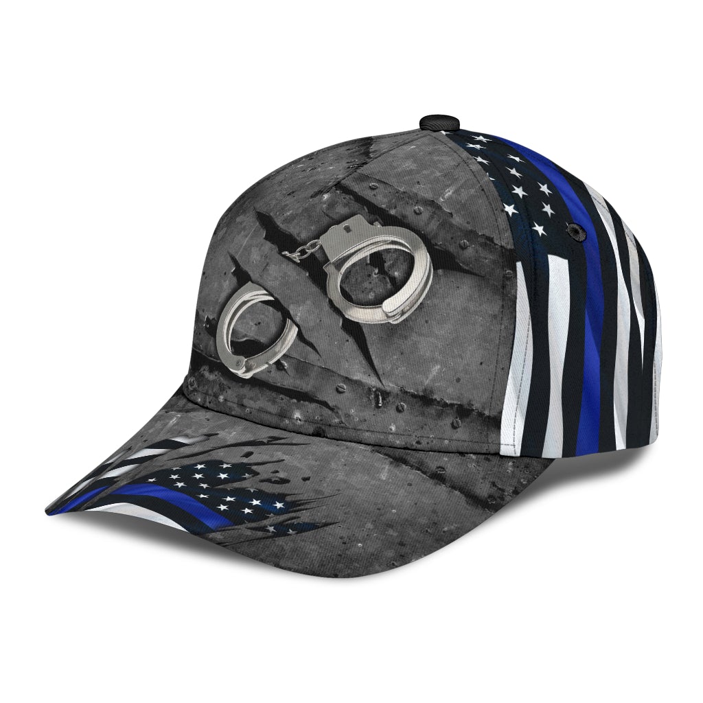 Back The Blue Crack US Flag Police Classic Cap For Relaxed Daily Style Vacations And Festival Wear