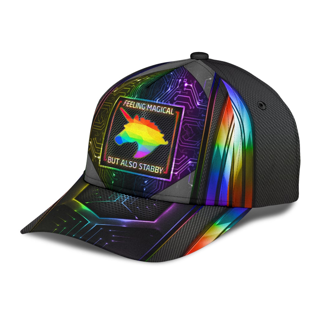 Pride Unicorn Magical Feeling Classic Cap For Everyday Wear Vacations And Seasonal Activities