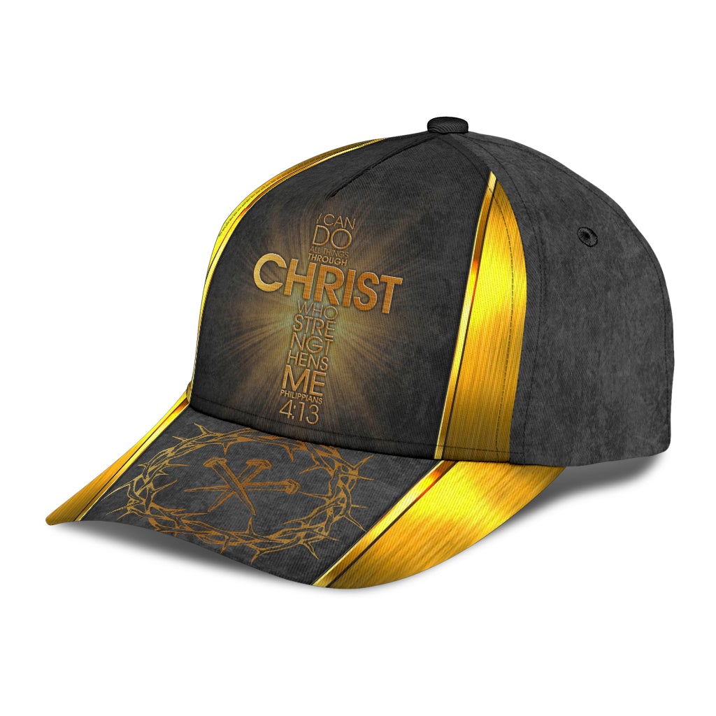 Faith Strength Through Christ Classic Cap For Everyday Outfits Coastal Travel And Gift Giving