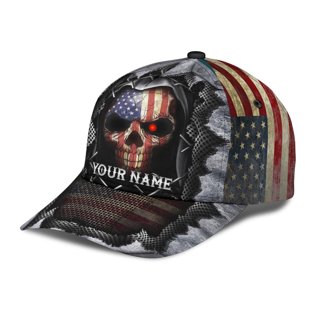 Custom Skull American Crack Classic Cap For Casual Gatherings Travel And Thoughtful Gift Giving