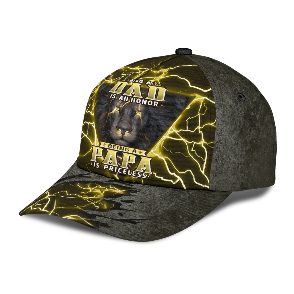 Lion Papa Priceless Love Classic Cap For Everyday Wear Vacations And Seasonal Activities