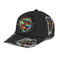 Autism Jean Pattern Awareness Classic Cap For Everyday Outfits Coastal Travel And Gift Giving