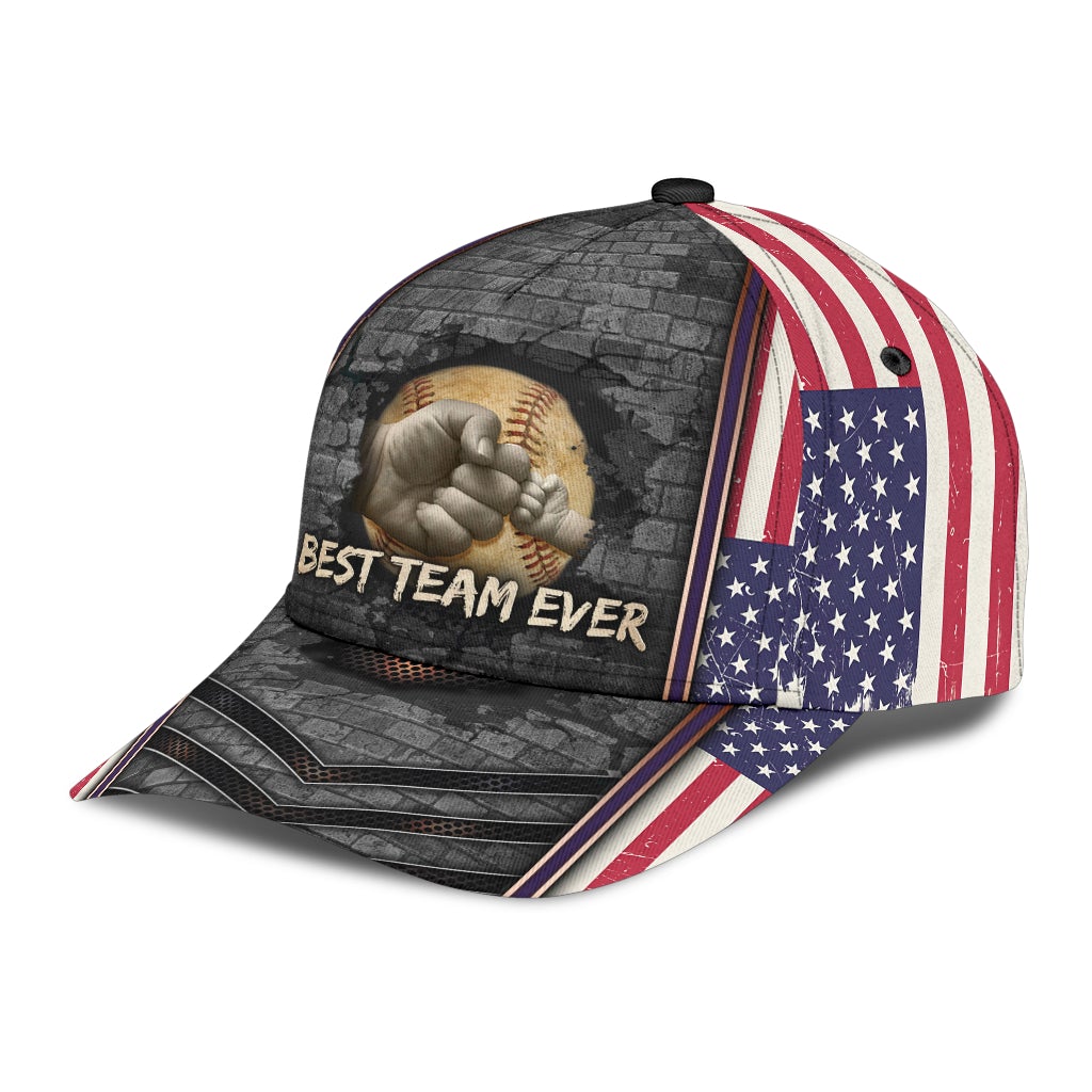 Baseball Father And Son Personalized Name Classic Cap For Casual Adventures Parties And Seasonal Styling