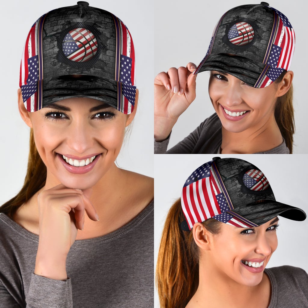 Basketball Wall Crack Pattern Classic Cap For Weekend Travel Outdoor Events And Casual Outfits