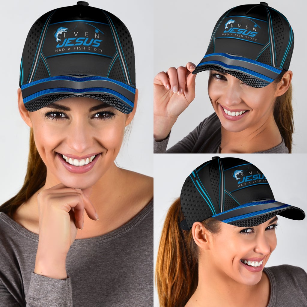 Fishing Faith Fish Story Classic Cap For Everyday Accessories Vacations And Outdoor Fun