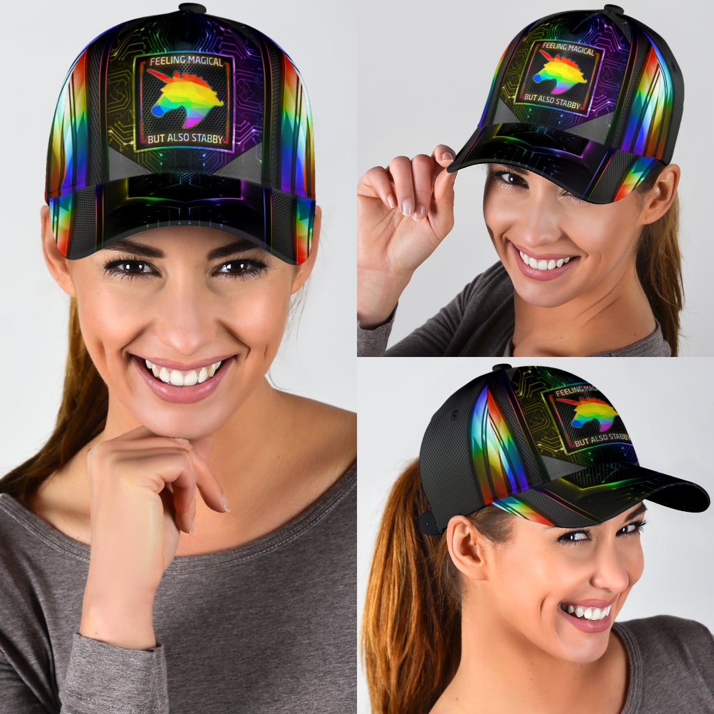 Pride Unicorn Magical Feeling Classic Cap For Everyday Wear Vacations And Seasonal Activities