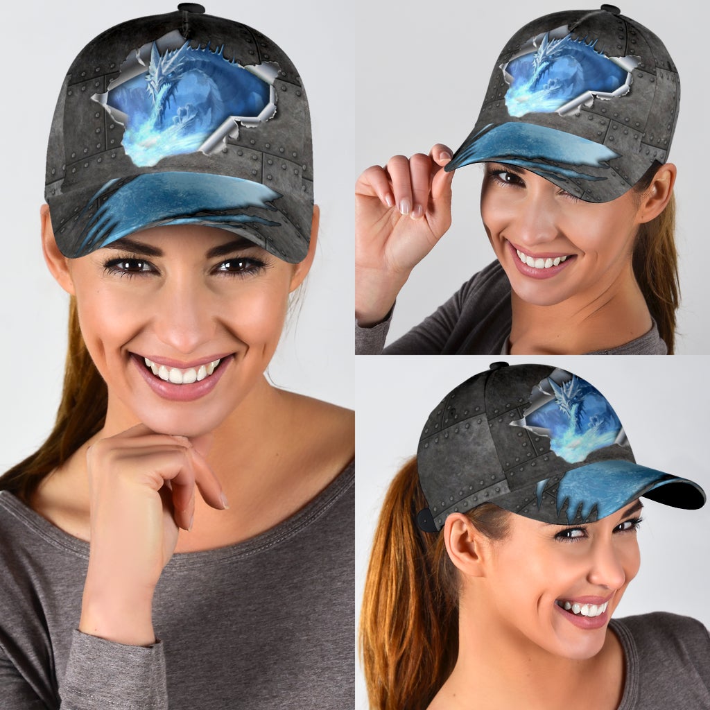 Ice Dragon Fantasy Creature Classic Cap For Weekend Travel Outdoor Events And Casual Outfits
