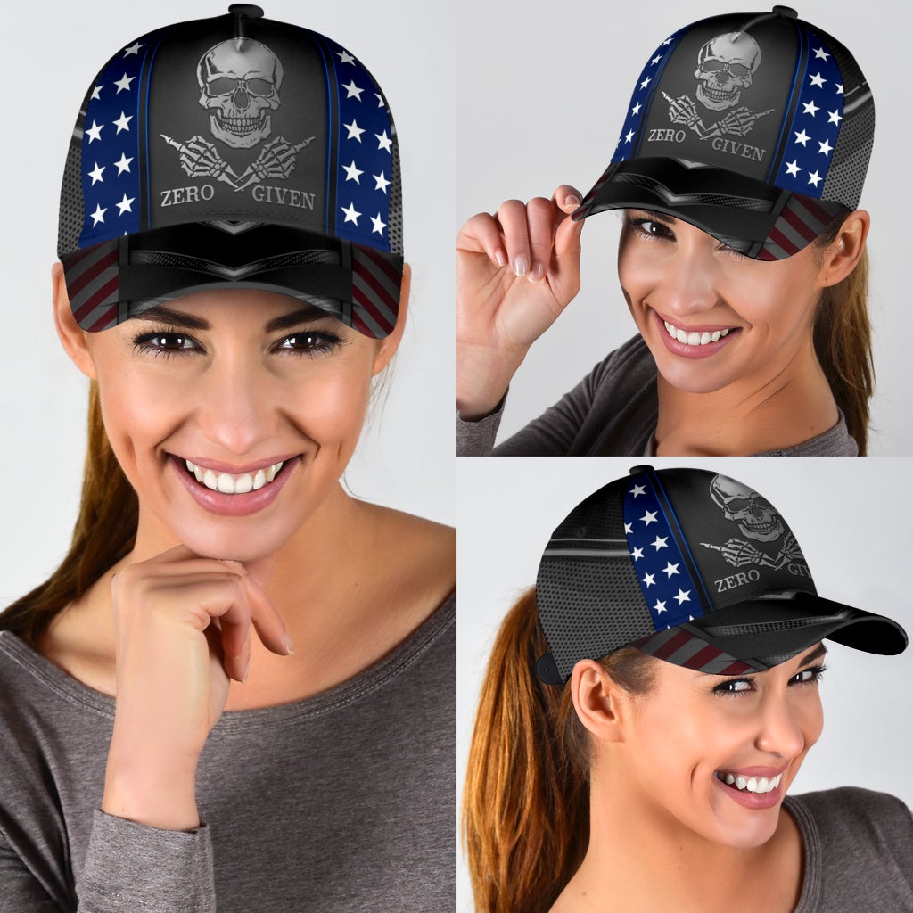 Skull American Flag Zero Given Classic Cap For Casual Travel Parties And Comfortable Outdoor Wear