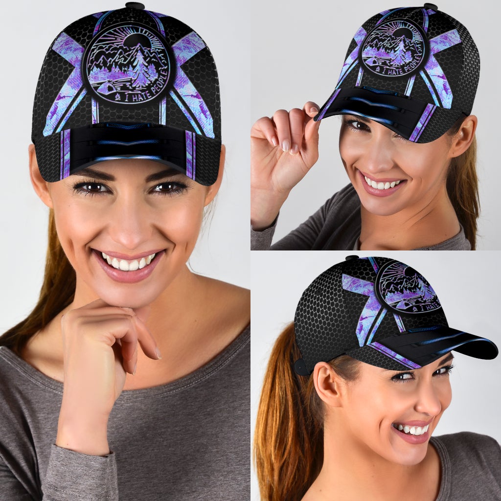 Camping I Hate People Classic Cap For Seasonal Events Outdoor Trips And Everyday Comfort
