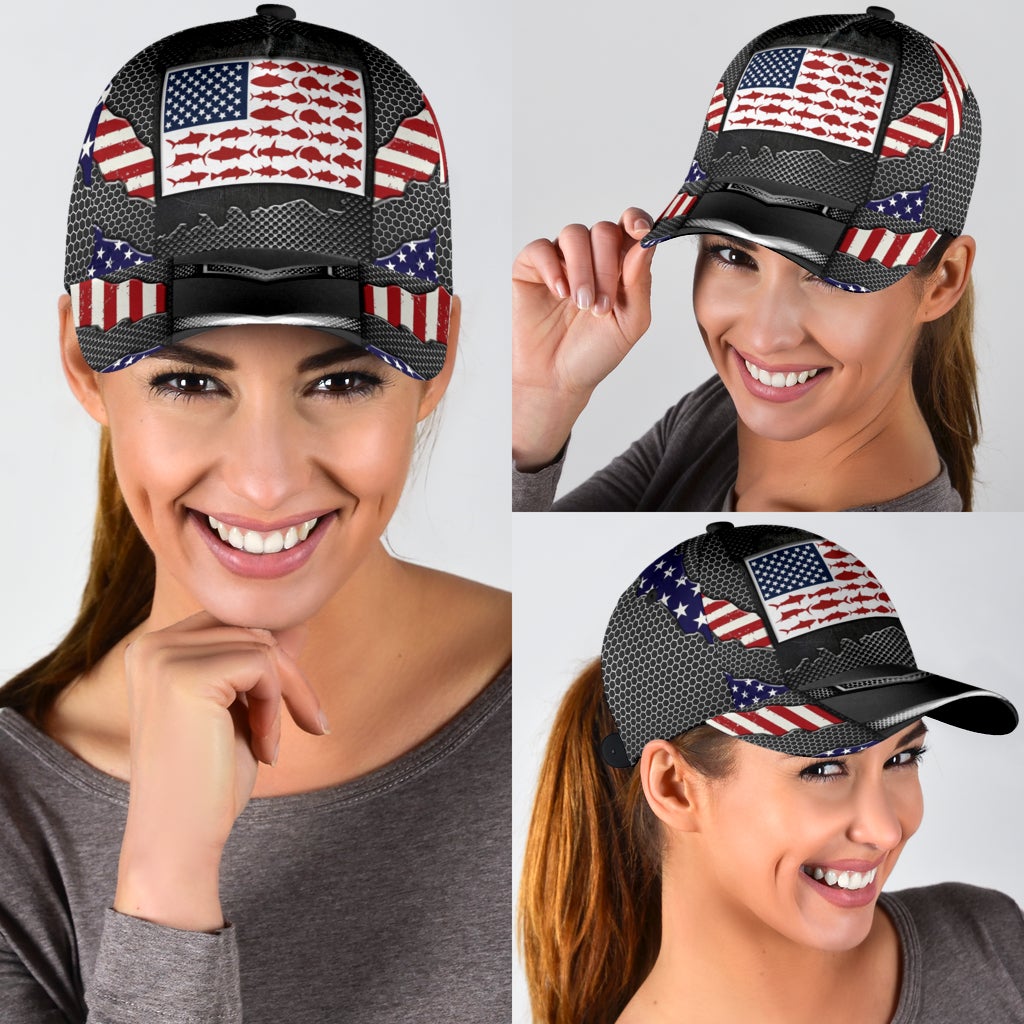 American Fishing Lover Outdoor Classic Cap For Travel Holidays Parties And Relaxed Casual Styling