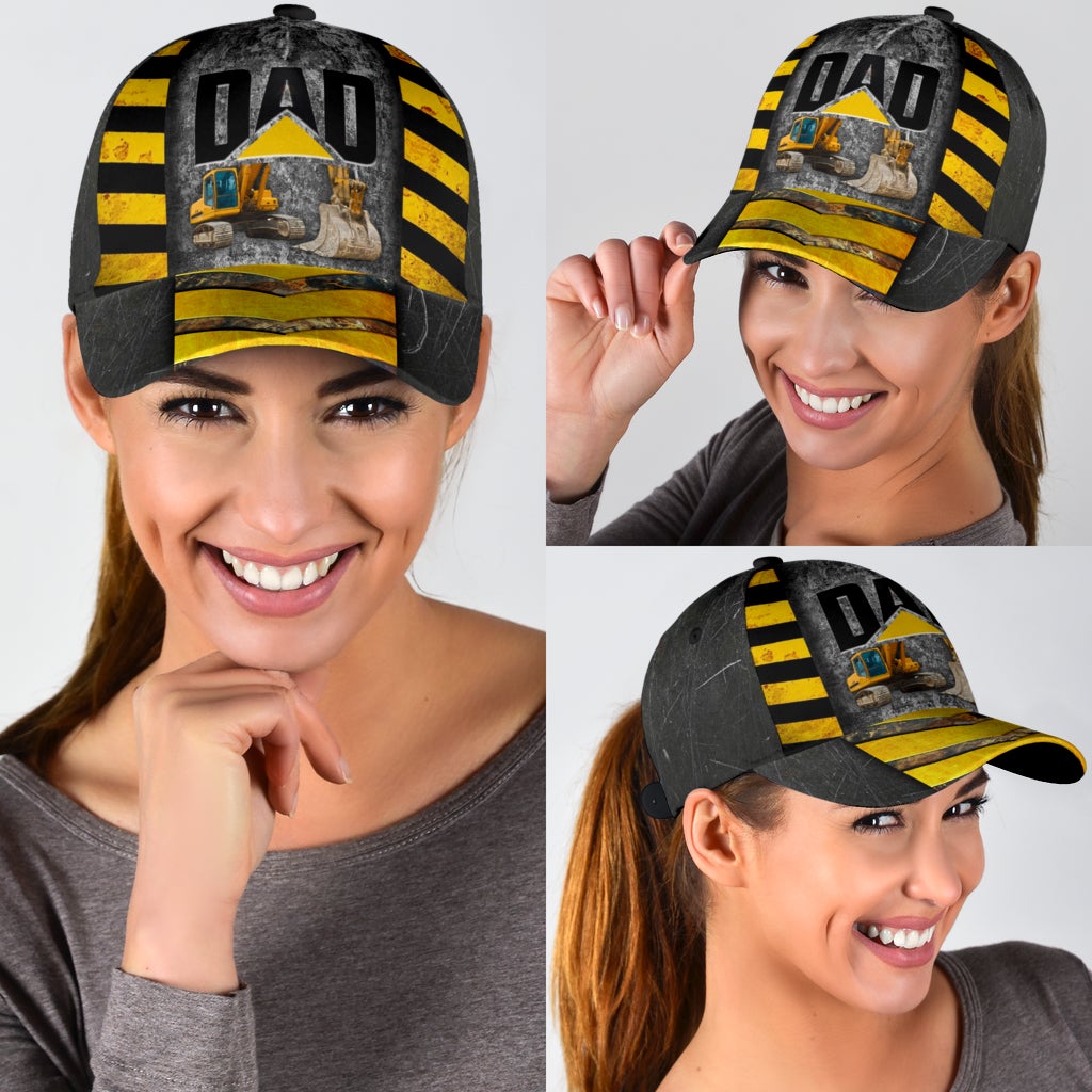 My Dad Is Excavator Family Humor Classic Cap For Casual Travel Parties And Comfortable Outdoor Wear