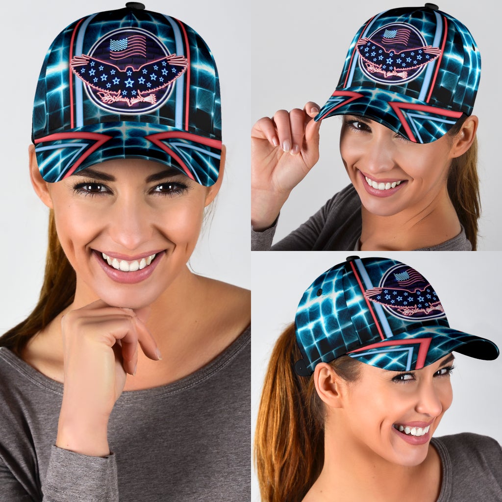 Neon Texture American Eagle Classic Cap For Daily Styling Weekend Travel And Outdoor Activities