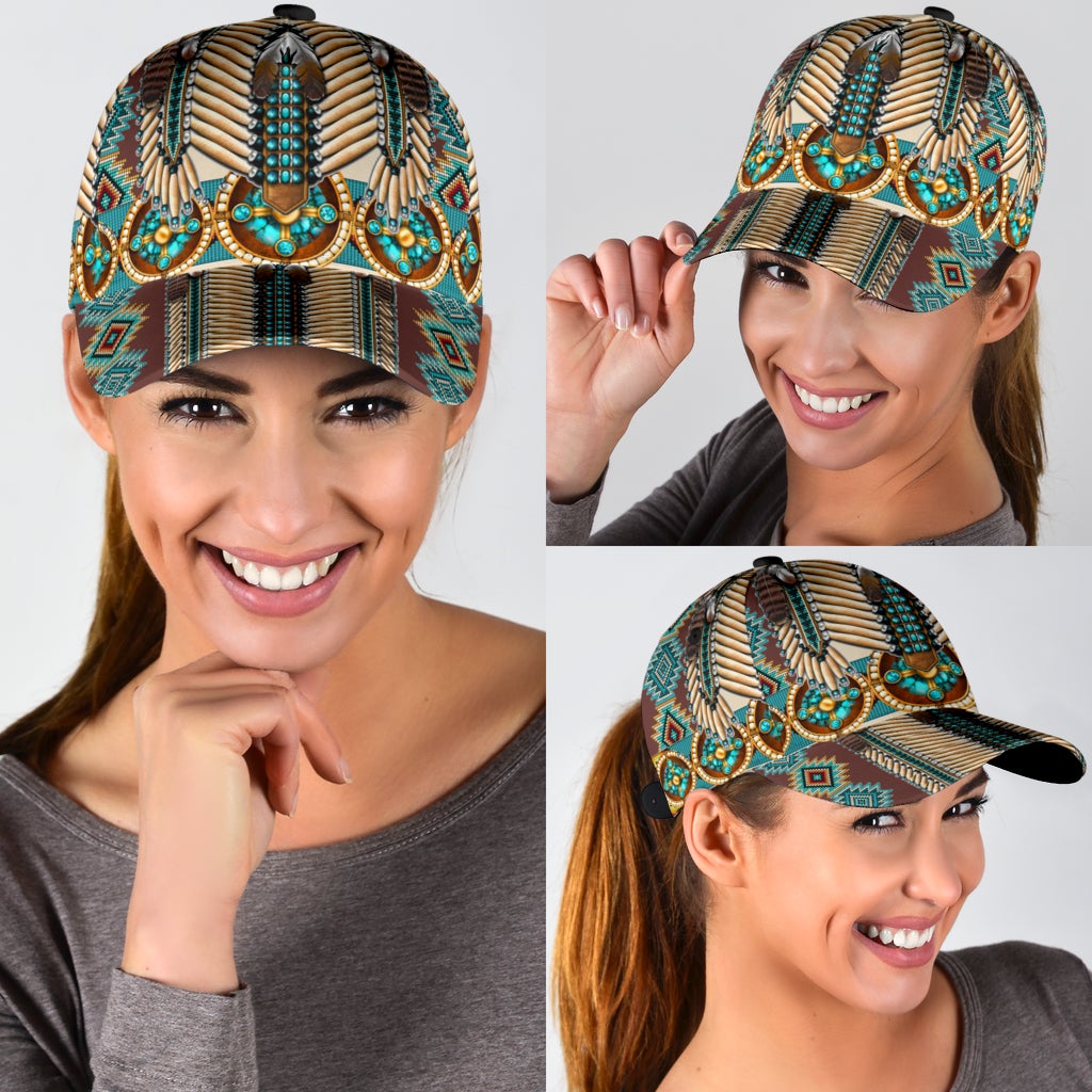Native Pattern American Heritage Classic Cap For Casual Outfits Vacations And Everyday Styling