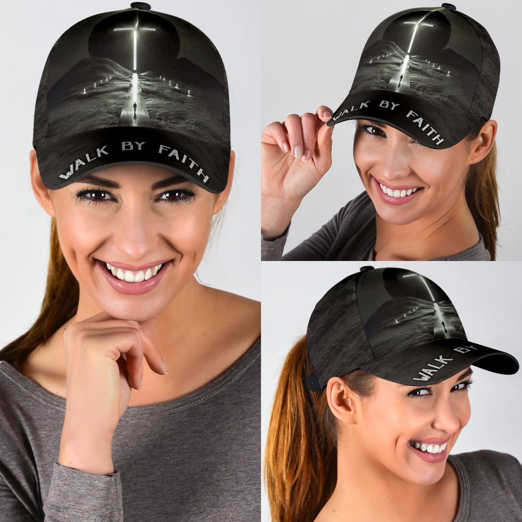 Walk By Faith Black Classic Cap For Travel Holidays Parties And Relaxed Casual Styling