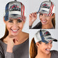White American Truck Driver Classic Cap For Casual Outfits Vacations And Everyday Styling