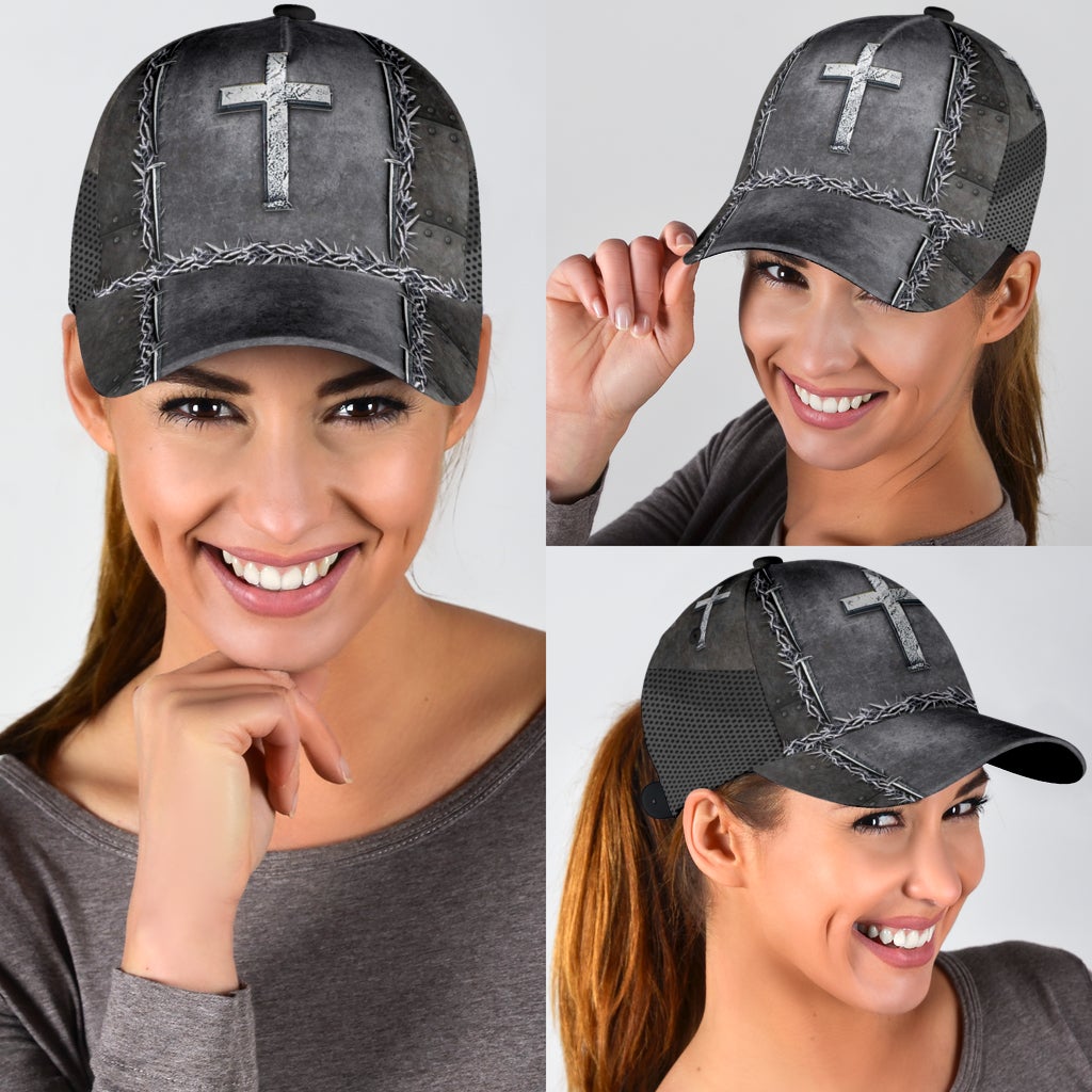 Faith Savior Silver Metal Classic Cap For Coastal Trips Outdoor Activities And Gift Giving
