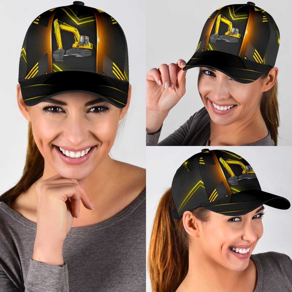 Cool Excavator Heavy Equipment Classic Cap For Beach Days Travel And Relaxed Everyday Outfits