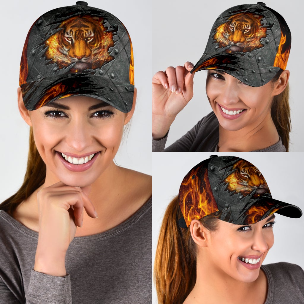 Fire Tiger Lava Energy Classic Cap For Beach Days Travel And Relaxed Everyday Outfits