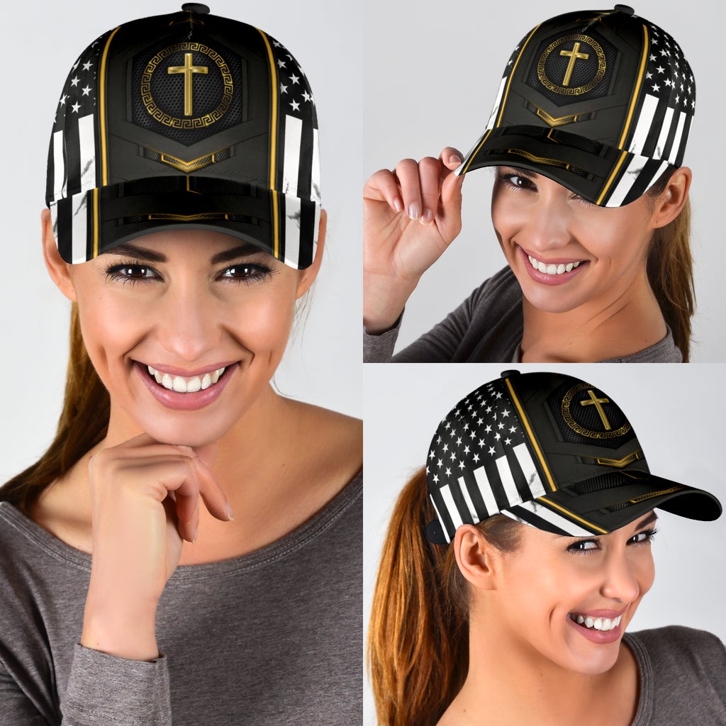 Faith Gold Flag Carbon American Classic Cap For Holiday Trips Daily Outfits And Thoughtful Gifting