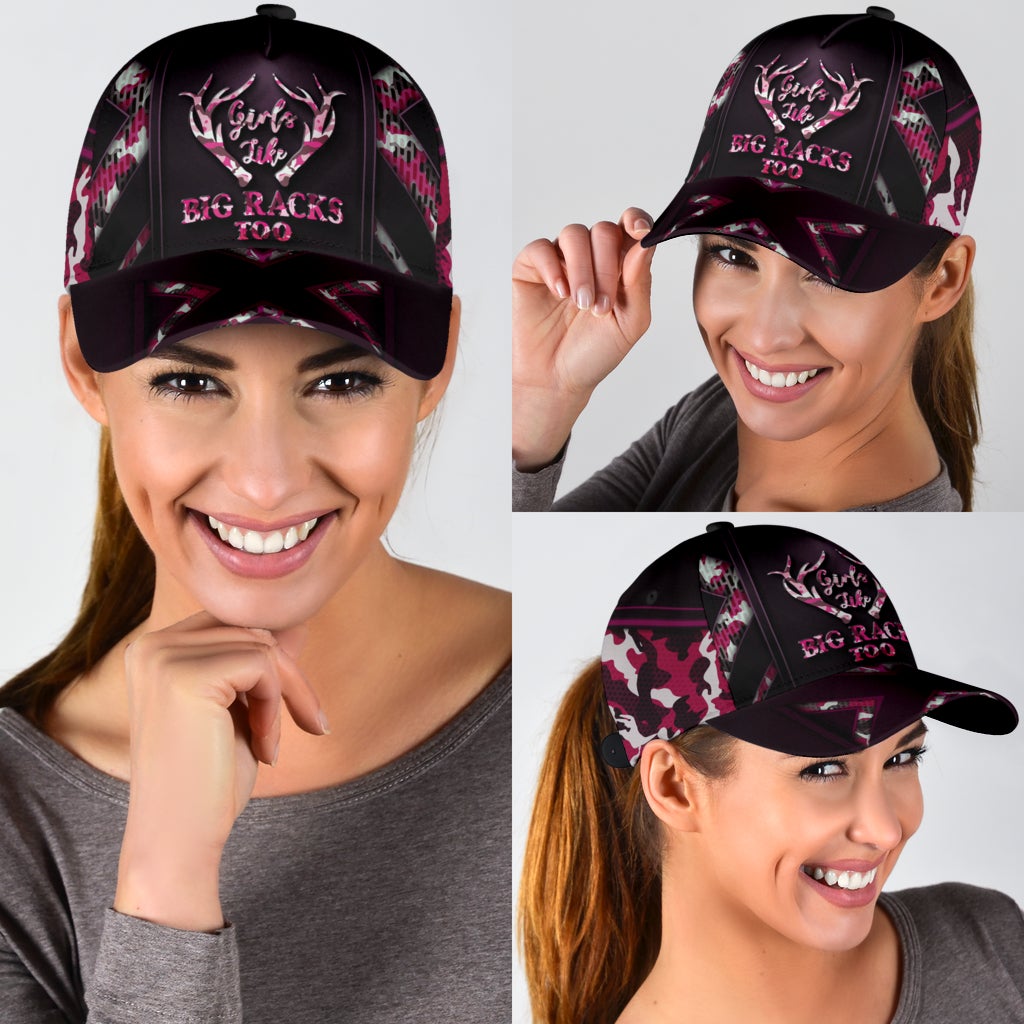 Girls Like Big Racks Deer Hunting Classic Cap For Weekend Travel Outdoor Events And Casual Outfits