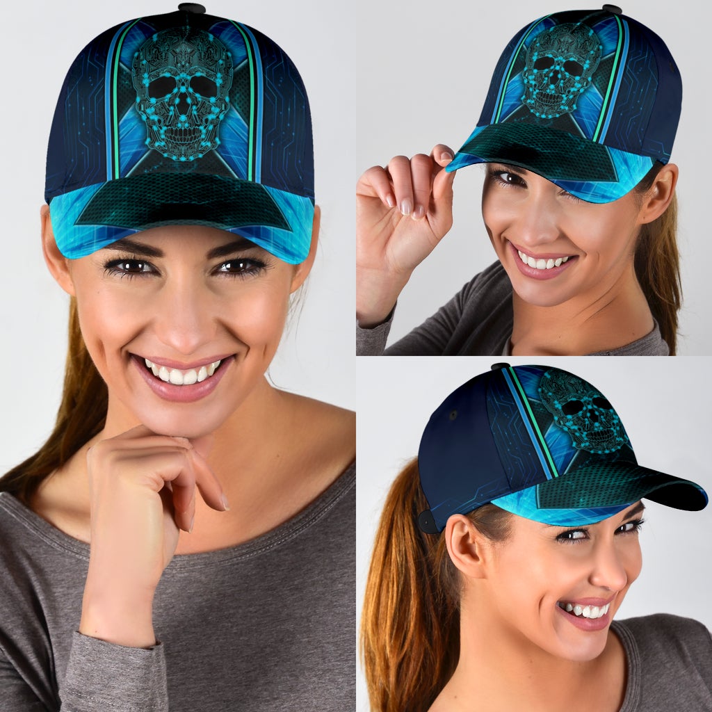 Modern Electric Skull Tech Classic Cap For Summer Activities Vacations And Comfortable Daily Wear