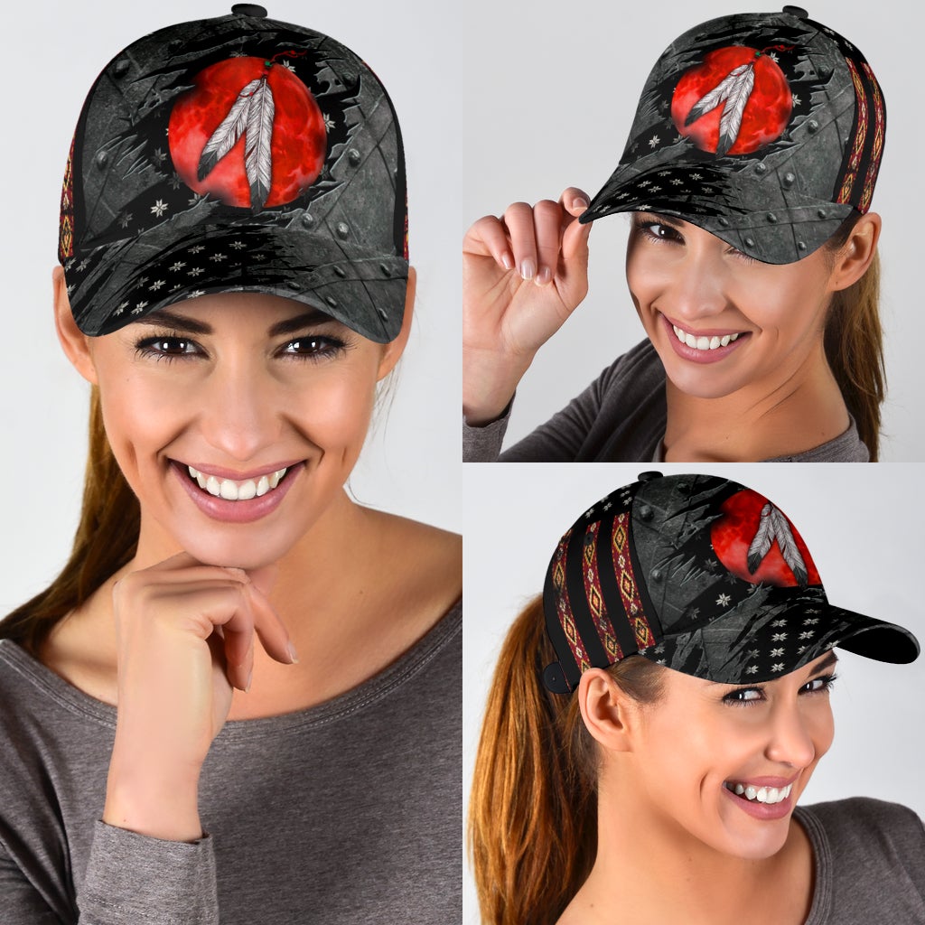 Never Underestimate Native Blood Classic Cap For Everyday Accessories Vacations And Outdoor Fun