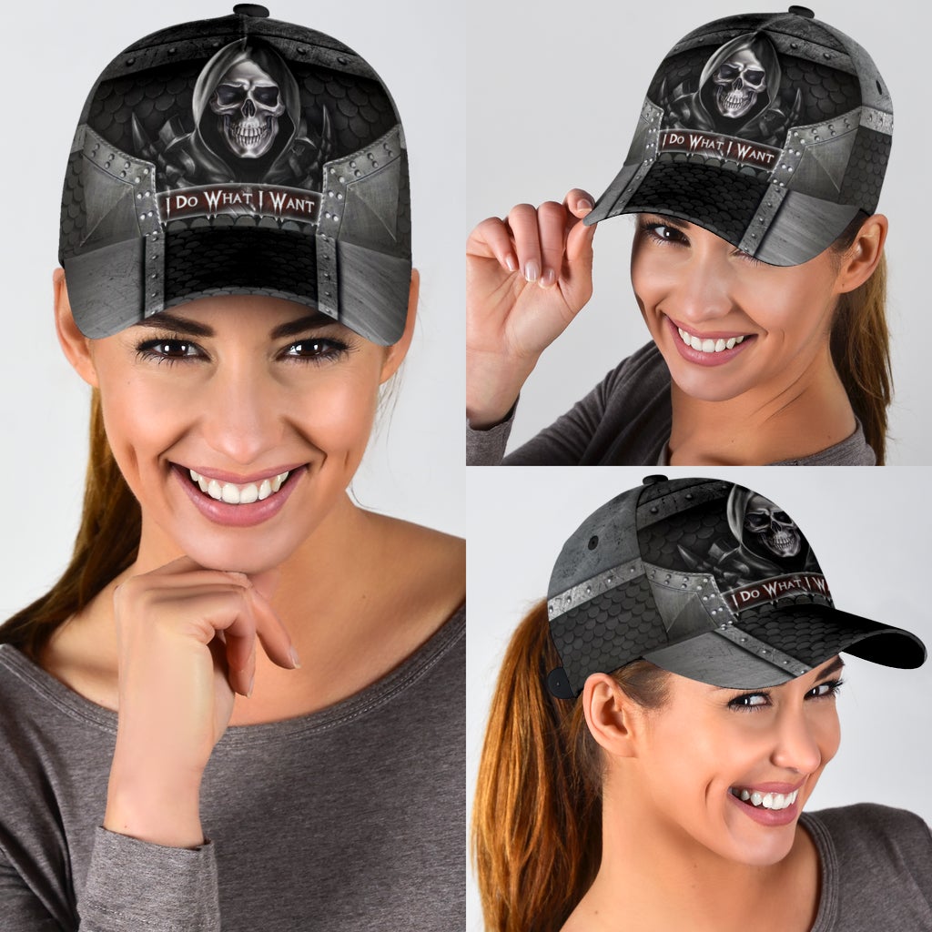 Skull I Do What Want Classic Cap For Daily Wear Travel And Outdoor Activities